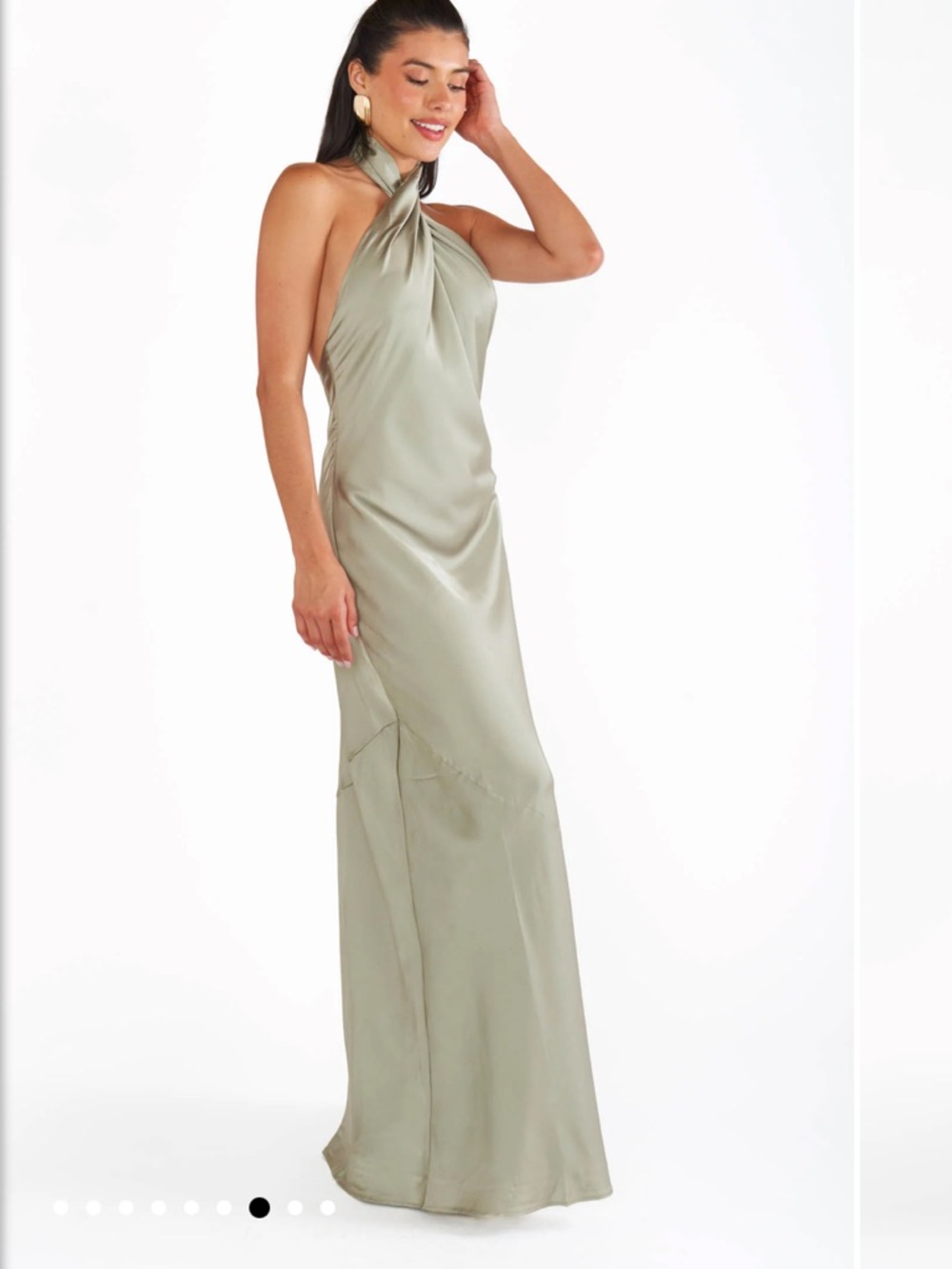 Show Me Your Mumu - Jasmine halter maxi dress in Moss Green (Sage)